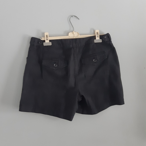 🍉 Reitmans women's short size 15 GUC black 100% cotton breathable no stretch - Picture 5 of 12